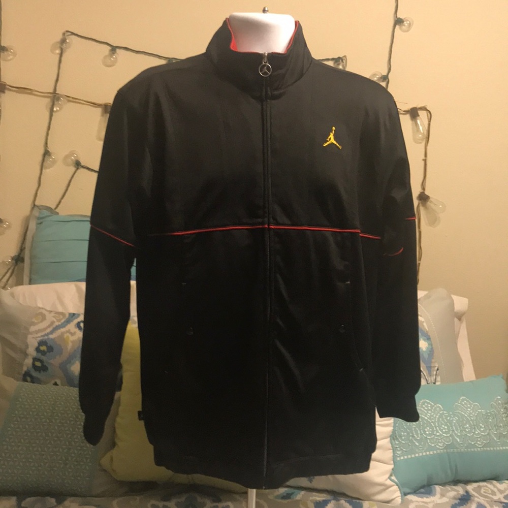 Air Jordan Track Jacket Black Red Gold XL